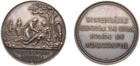 France Kingdom 1818 Jeton, DISPENSAIRE GENERAL DE LYON Silver 14.8g AU