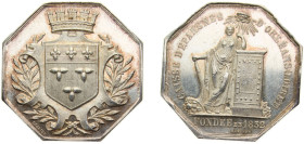 France Kingdom 1832 Jeton, Caisse d’épargne d’Orléans Silver 12.6g UNC
