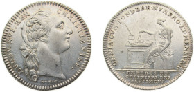 France Kingdom ND Louis XVI - Jeton, JURES DU ROI ET EXPERTS ET GREFFIERS DES BATIMENTS Silver 8.3g XF