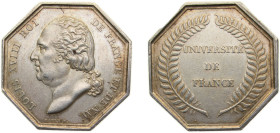 France Kingdom ND Louis XVIII - Jeton, UNIVERSITE DE FRANCE Silver 18g AU
