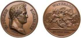 France Second Empire "1815" Medal, Bataille de Waterloo Bronze 41.3g AU Bramsen 1636