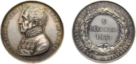 France Second Empire 1851 Jeton, L.C.M.BARON DE VINCENT PREFET DU RHONE Silver 16.3g AU