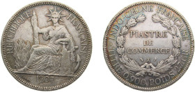 French Indochina French colony 1907A 1 Piastre Silver (.900) (Copper .100) Paris mint 27g VF KM5a.1 KM5a.2 KM5a.3 Lec277->305