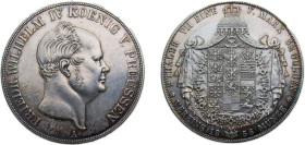 Germany Kingdom of Prussia German states 1856A 2 Thaler / 3½ Gulden - Friedrich Wilhelm IV Silver (.900) 37.119g AU KM467