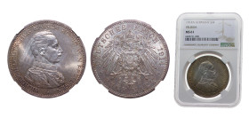Germany Kingdom of Prussia Second Empire 1914A 5 Mark - Wilhelm II Silver (.900) Berlin mint 27.77g NGC MS61 KM536 J114