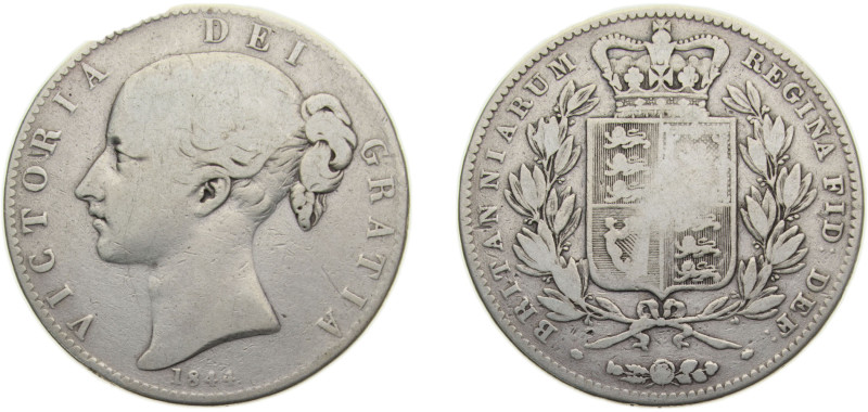 Great Britain 1844 1 Crown - Victoria (1st portrait) Silver (.925) (94200) 27.4g...