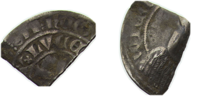 Great Britain England ND 1 Farthing, Cut coinage Silver 0.37g VF