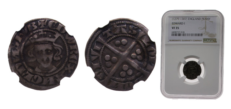 Great Britain England Kingdom ND (1279-1307) 1 Penny - Edward I (Sterling type; ...
