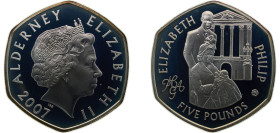 Guernsey Alderney British dependency 2007 5 Pounds - Elizabeth II (Birth of Prince Charles) Silver (.925) Royal mint 28.28g PF KM182 KM224