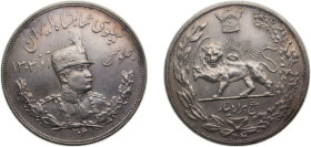 Iran Empire SH1306 (1927)H 5000 Dīnār - Rezā Pahlavī Silver (.900) Heaton's mint 23.025g AU KM1106