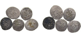 Islamic states Ghaznavid dynasty 11th Century Dirham, 5 Lots Silver VF