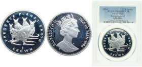 Isle of Man British dependency 1994 1 Crown - Elizabeth II (Red-necked Wallaby) Silver (.925) 28.28g PCGS PR66 KM385a