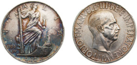 Italy Kingdom 1936R 10 Lire - Vittorio Emanuele III Silver (.835) 10g AU KM80