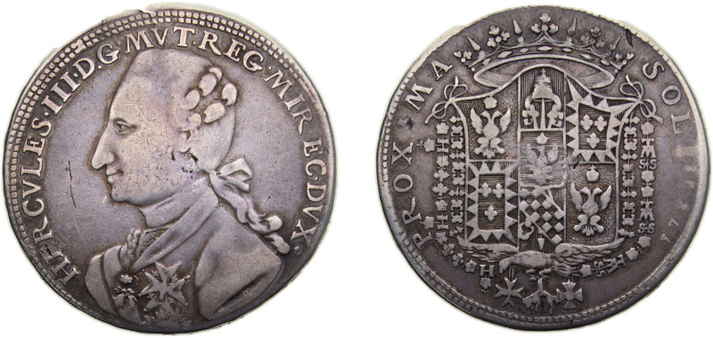 Italy Duchy of Modena Italian states 1782 3 Scudi - Ercole III Silver (.910) 27g...