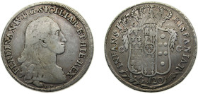 Italy Kingdom of Naples Italian states 1787DP/CCC 120 Grana - Ferdinando IV Silver (.833) 27.53g VF KM198 Dav ECT1406 MIR370 C66a