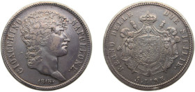Italy Kingdom of Naples Italian states 1813 5 Lire - Joachim Murat Silver (.900) 24.7g XF KM259 MIR441