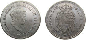 Italy Kingdom of the Two Sicilies Italian states 1818 120 Grana - Ferdinando I (Small head) Silver (.833) 27.53g VF KM285