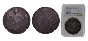 Italy Papal States Italian states 1780A 1 Scudo - Pius VI Silver (.600) 26.34g NGC VF KM10 Berman3001 CNI XIII2 Munt20 C10