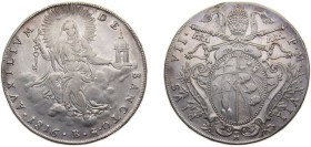 Italy Papal States Italian states 1816B 1 Scudo - Pio VII (AVXILIVM DE SANCTO - Holy Mother Church) Silver (.917) 26.3g XF KM1275 G27-31 Munt37