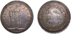Italy Roman Republic Italian states ND (1799) 1 Scudo Silver (.917) 26.3g XF KM11