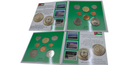 Jordan Kingdom AH1406 (1985) Mint Sets - Hussein, 8 Lots Copper-nickel Royal Mint BU