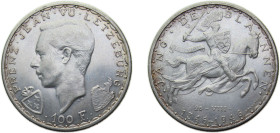 Luxembourg Grand Duchy 1946 100 Francs - Charlotte (John the Blind) Silver (.835) 25g UNC L293 Weiller283 KM49 Schön29 Wictor44