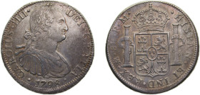 Mexico Spanish colony 1798Mo FM 8 Reales - Carlos IV Silver (.903) Mexico City mint 26.9g XF KM109