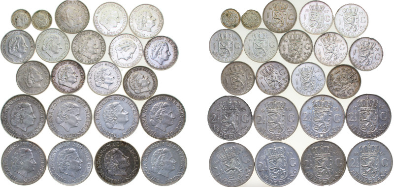 Netherlands Kingdom 1941-1966 10 Cents, 1, 2½ Gulden - Juliana & Wilhelmina, 22 ...