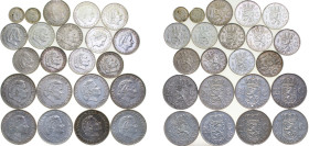 Netherlands Kingdom 1941-1966 10 Cents, 1, 2½ Gulden - Juliana & Wilhelmina, 22 Lots Silver (.720) Utrecht mint XF