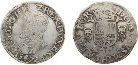 Netherlands Spanish Netherlands Duchy of Brabant 1572Hand 1 Daalder - Philip II (Bust left, PHS) Silver (.833) Antwerp mint 17.1g VF GH210-1g/2e Vanho...