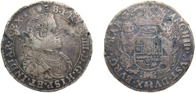 Netherlands Spanish Netherlands Duchy of Brabant 1638 ½ Ducaton - Philip IV (Second Type) Silver (.944) Antwerp mint 15.9g VF GH328-1b KM73.1