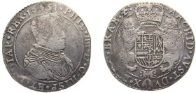 Netherlands Spanish Netherlands Duchy of Brabant 1651 ½ Ducaton - Philip IV (Second Type) Silver (.944) Antwerp mint 16g VF GH328-1b KM73.1
