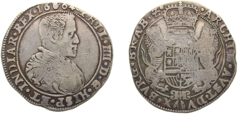 Netherlands Spanish Netherlands Duchy of Brabant 1664 ½ Ducaton - Philip IV (Sec...