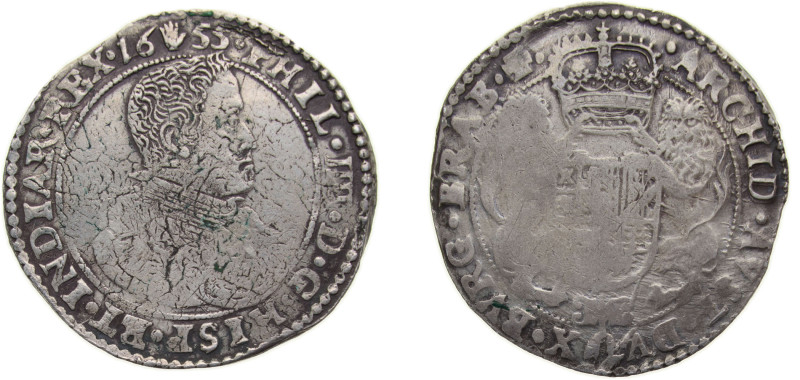 Netherlands Spanish Netherlands Duchy of Brabant 1665 ½ Ducaton - Philip IV (Sec...