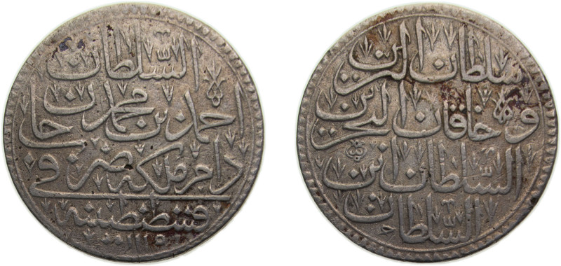 Ottoman Empire AH1115 (1704) Zolota - Ahmed III Billon (.465 silver) Konstantini...