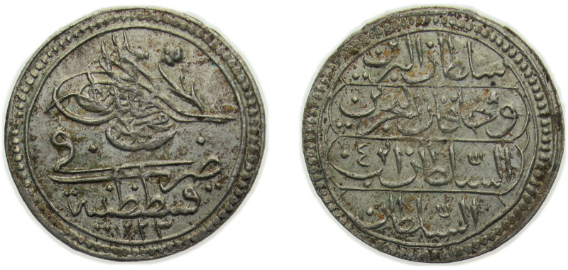 Ottoman Empire AH1223//4 (1811) Beshlik - Mahmud II (Second Issue) Billon (.465 ...