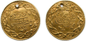 Ottoman Empire AH1223//30 (1837) Cedid Mahmudiye - Mahmud II Gold (.830) Konstantiniyye / Qustantiniyah mint 1.6g XF KM645