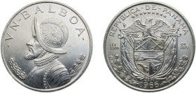 Panama Republic 1966 1 Balboa Silver (.900) (Copper .100) 26.73g UNC KM27