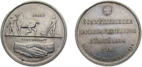 Switzerland Federal State 1939B 5 Francs "Laupentaler" (Battle of Laupen) Silver (.835) (16.5% copper) Bern mint 15g AU HMZ 21223b Divo/Tob19330 KM42 ...