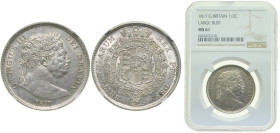 United Kingdom 1817 ½ Crown - George III (1st portrait) Silver (.925) 14.14g NGC MS61 KM667 Sp3788