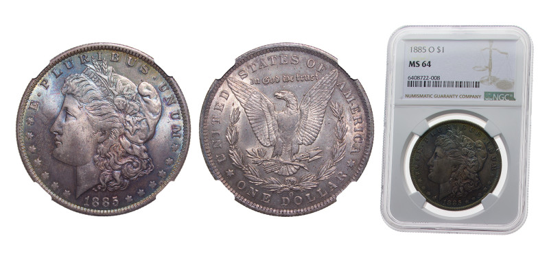 United States Federal republic 1885O 1 Dollar "Morgan Dollar" Silver (.900) (.10...