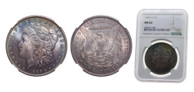 United States Federal republic 1885O 1 Dollar "Morgan Dollar" Silver (.900) (.100 copper) New Orleans mint 26.73g NGC MS64 KM110