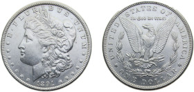 United States Federal republic 1891 1 Dollar "Morgan Dollar" Philadelphia Silver (.900) (.100 copper) Philadelphia mint 26.73g AU KM110