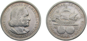 United States Federal republic 1893 ½ Dollar (Columbian Exposition) Silver (.900) 12.5g XF KM117
