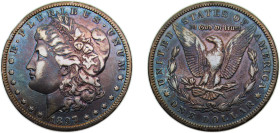 United States Federal republic 1897O 1 Dollar "Morgan Dollar" Silver (.900) (.100 copper) New Orleans mint 26.73g XF KM110