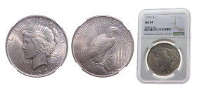United States Federal republic 1923 1 Dollar "Peace Dollar" Silver (.900) Philadelphia mint 26.73g NGC MS64 KM150