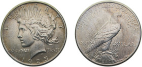 United States Federal republic 1925 1 Dollar "Peace Dollar" Silver (.900) Philadelphia mint 26.73g AU KM150