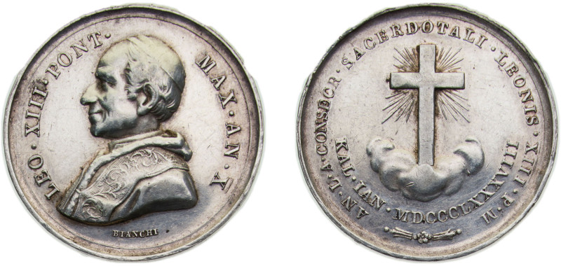 Vatican City City State 1888//X Medal - Leo XIII, Extraordinary medal, official ...
