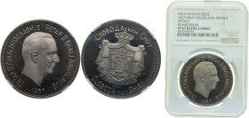 Yugoslavia Kingdom 1967FM 400 Dinar - King Peter II (In Exile), Fantasy items (Franklinum (Copper-nickel & Columbium alloy)) The Franklin Mint NGC PF6...