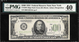 Fr. 2201-Bdgs. 1934 Dark Green Seal $500 Federal Reserve Note. New York. PMG Extremely Fine 40.

Estimate: $2200.00- $2600.00